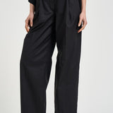 Pantalone donna ampio nero AXEL T0002BLACK THE LATEST 