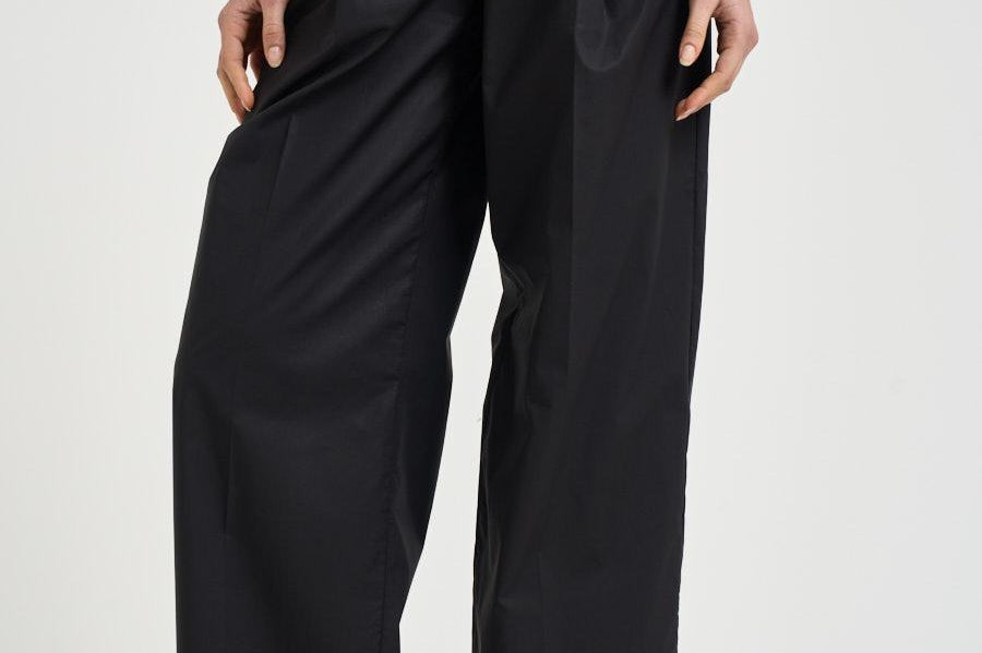 Pantalone donna ampio nero AXEL T0002BLACK THE LATEST 