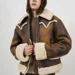 Giubbotto donna marrone vintage LESSIE 61957-907387130 STAND STUDIO 