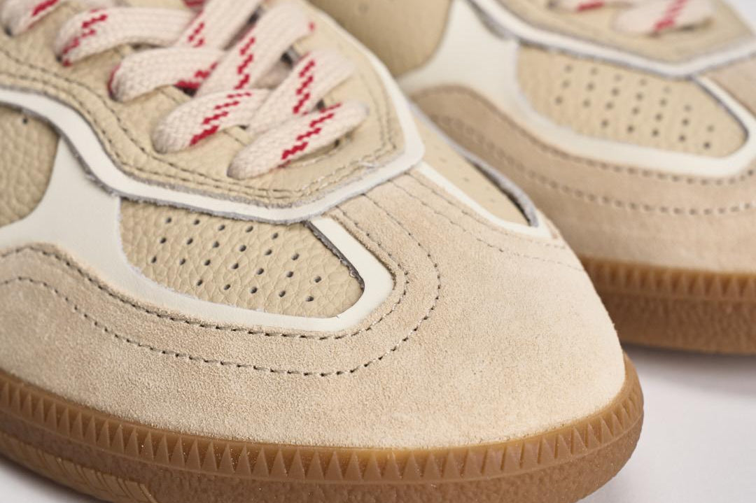 Sneakers donna in suede beige S100709 01 ALOHAS 