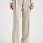 Pantalone donna con pieghe grigio 106607A18E PAULAI18 PINKO 