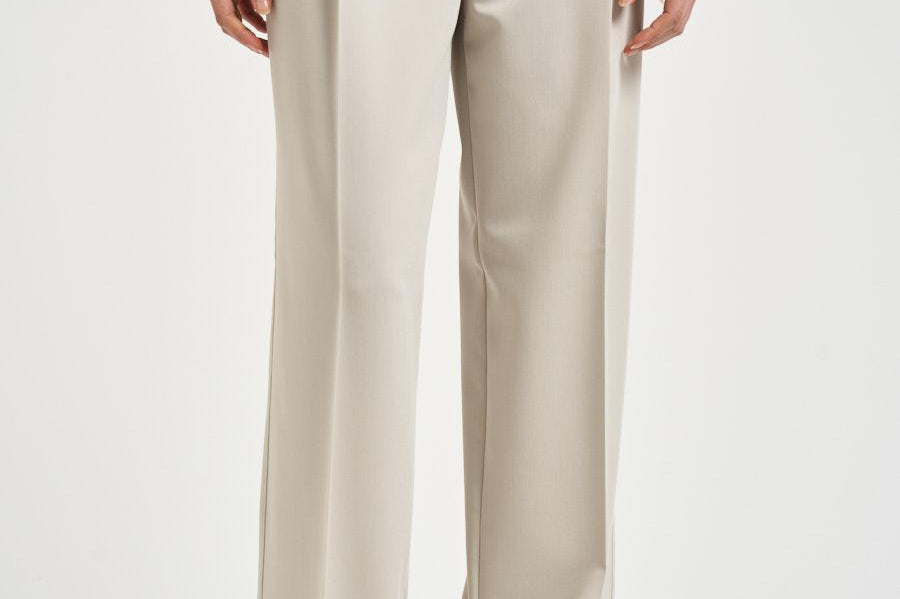 Pantalone donna con pieghe grigio 106607A18E PAULAI18 PINKO 