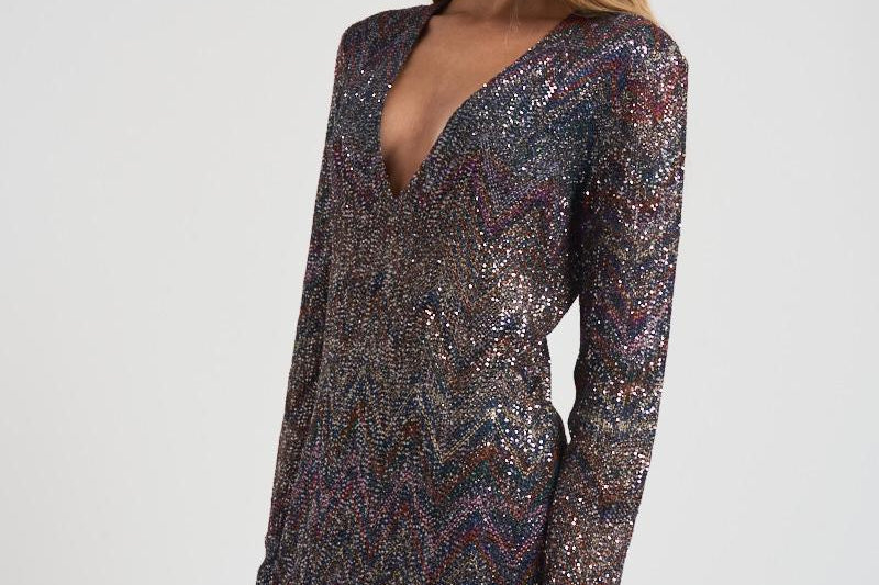 Mini abito scollo a V donna G1N BC005GS91P6 MISSONI 