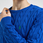 Maglia uomo a trecce blu royal 710775885 537 RALPH LAUREN 