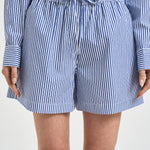 Shorts donna a righe blu e strass D210604 CASHINE883 P.a.r.o.s.h. 