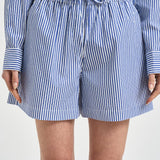 Shorts donna a righe blu e strass D210604 CASHINE883 P.a.r.o.s.h. 