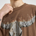 T-shirt uomo con stampa marrone 100592 16DUSTYBROWN REPRESENT 