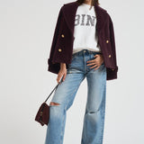 Felpa donna girocollo Jay bianca 11002 OFW1 ANINE BING 