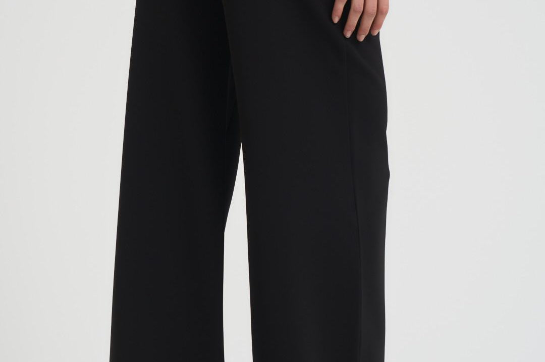 Pantalone donna largo in cady nero JEZ 001 MAX MARA STUDIO 