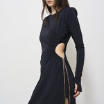 Abito donna lungo Octavia Dress nero 625SS6629O BLACK DANAME 