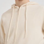 Felpa in maglia con cappuccio bianca LAMBSWL 10 MC2 SAINT BARTH 