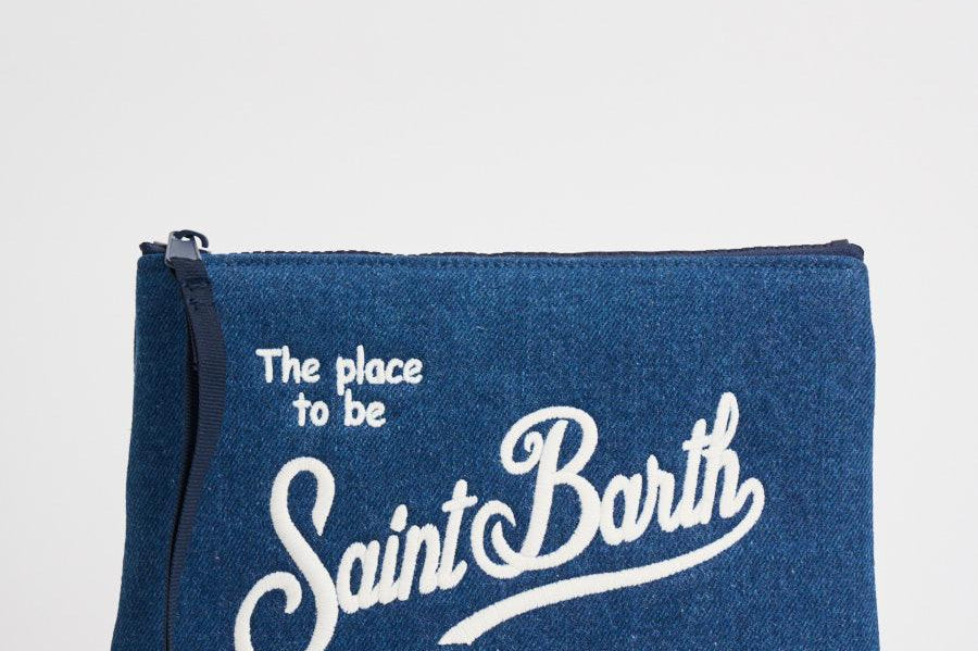 Pochette donna Aline in denim blu ALINEDENIM 00436L MC2 SAINT BARTH 
