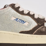 Sneakers donna Medalist Low argento e marrone AULW YB02 AUTRY 