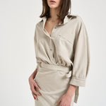 Abito donna chemisier ghiaccio 106654A18E ARIANEI18 PINKO 