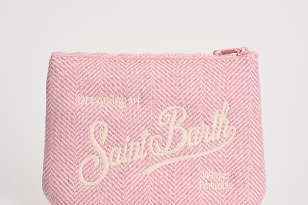 Pochette donna Aline in lana rosa ALINE WOOLHER21 MC2 SAINT BARTH 