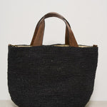Borsa donna Mirozy in rafia nera MIROZY BLACK IBELIV 