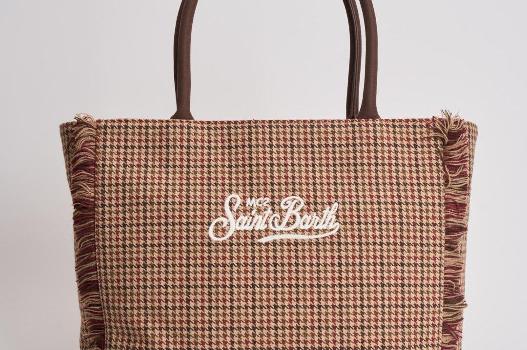 Borsa donna Vanity pied de poule marrone VANITY PDP45 MC2 SAINT BARTH 