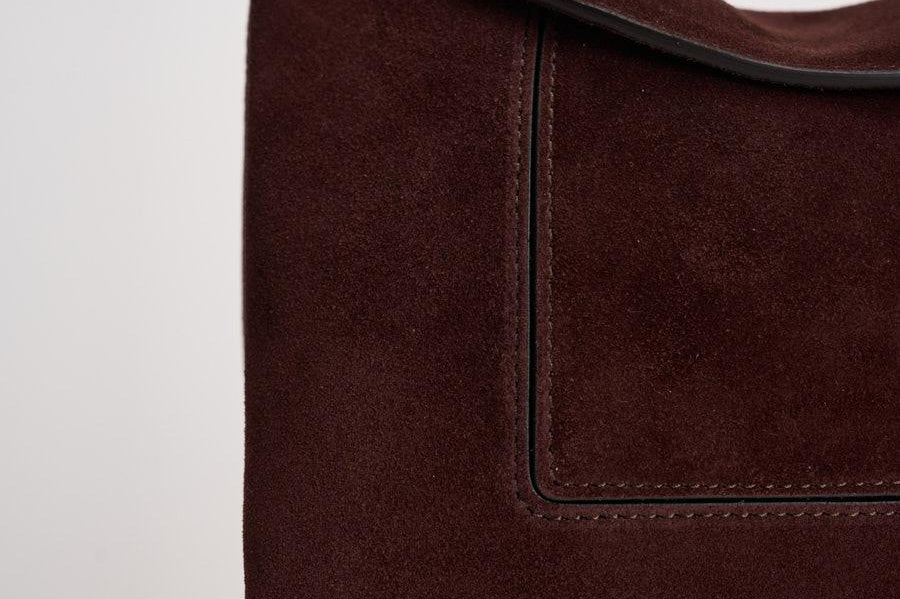 Borsa donna "Penelope" Slouch in suede bordeaux 000148 ACAISUEDE WANDLER 