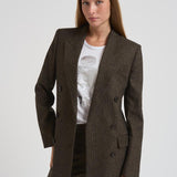 Giacca donna gessata Jevima marrone VE0538FC C3F01I50DZ ISABEL MARANT 