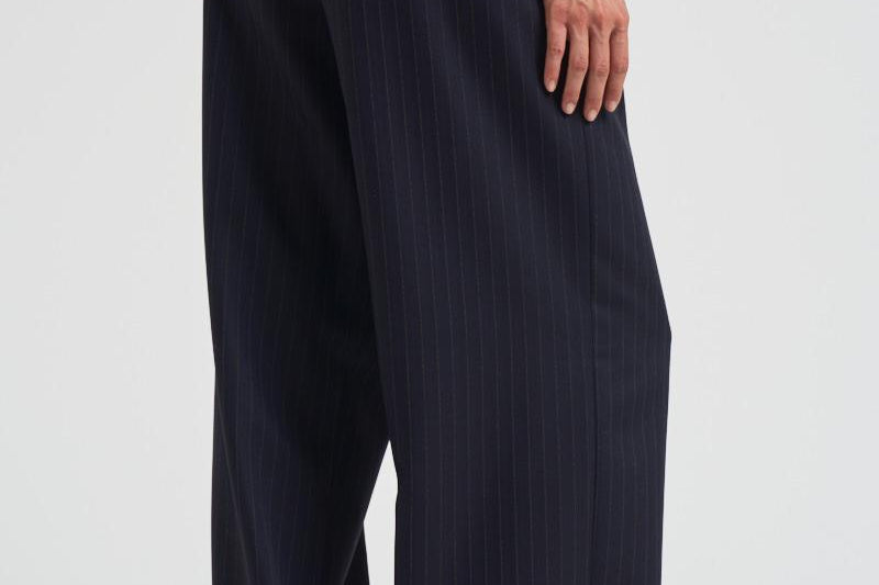 Pantalone donna Jounery gessato blu navy GWP01203 P00209850629 GOLDEN GOOSE 