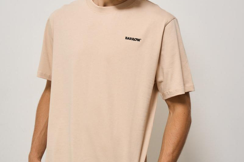 T-shirt uomo girocollo beige ATH084 092 BARROW 