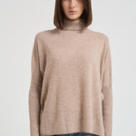 Dolcevita donna in cashmere beige CLARA CHESTNUT ABSOLUT CASHMERE. 