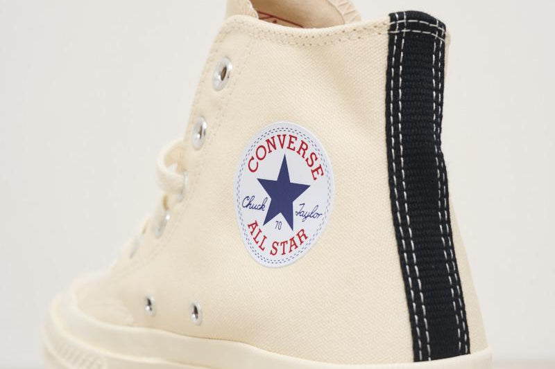Sneakers Converse donna Chuck 70 panna K129 WHITE COMME DES GARCON PLAY 