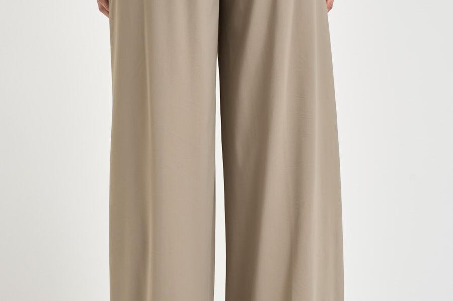 Pantalone donna gamba larga sabbia 26854 87TABACCO RRD 
