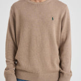Maglia uomo in cotone beige 710810846 036 RALPH LAUREN 