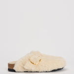 Scarpa donna Boston Big Buckle Sheraling Mule bianca 1025664 EGG SHELL BIRKENSTOCK 