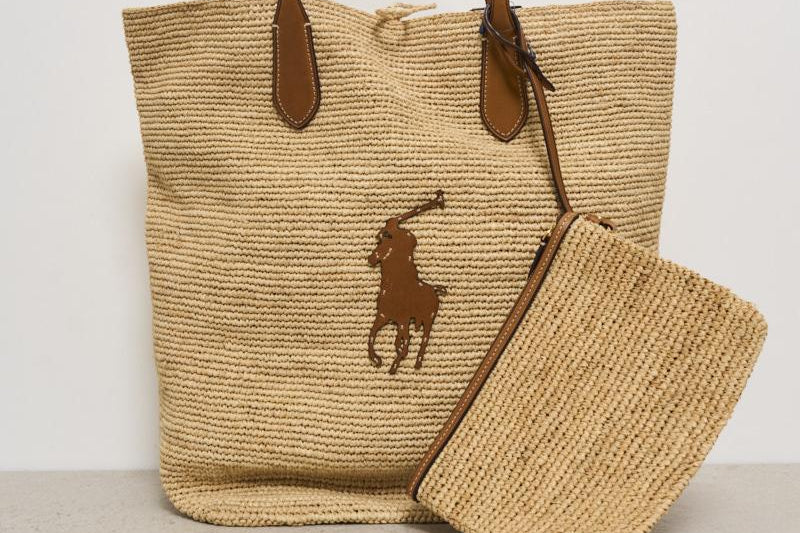 Borsa tote donna in rafia 428923661 006 RALPH LAUREN 