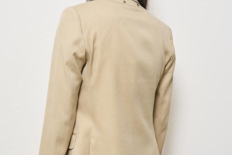 Blazer donna doppiopetto beige GWP00829 P00126715272 GOLDEN GOOSE 