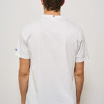 T-shirt uomo girocollo bianca con stampa SAVEFORCAR 01NEB MC2 SAINT BARTH 