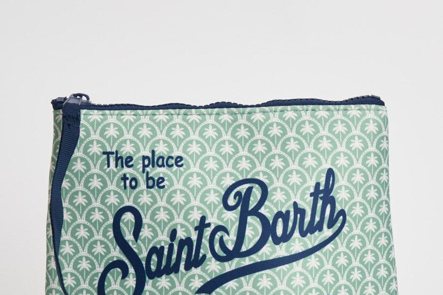 Pochette donna Aline in fantasia floreale verde salvia ALINE 00990L MC2 SAINT BARTH 
