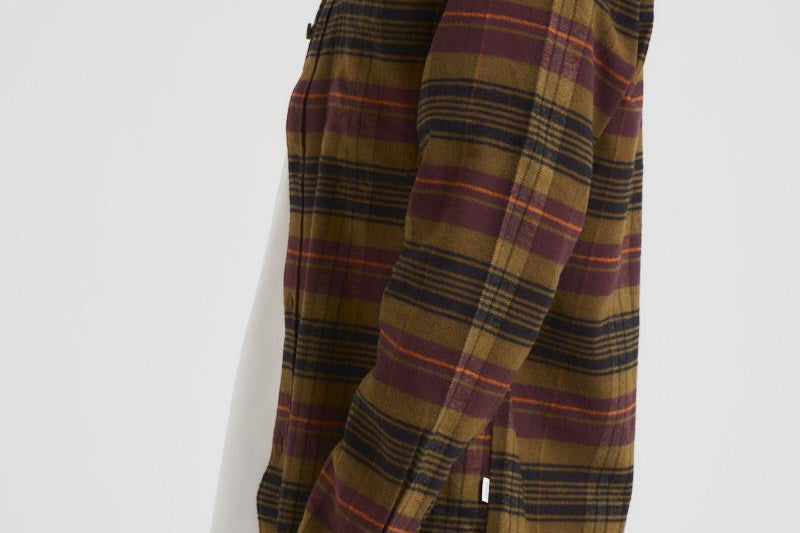 Camicia uomo a quadri marrone 1000546 625 LES DEUX 