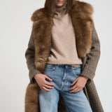 Cappotto donna lungo pied de poule multicolor S1142 2257227 BAZAR DELUXE 