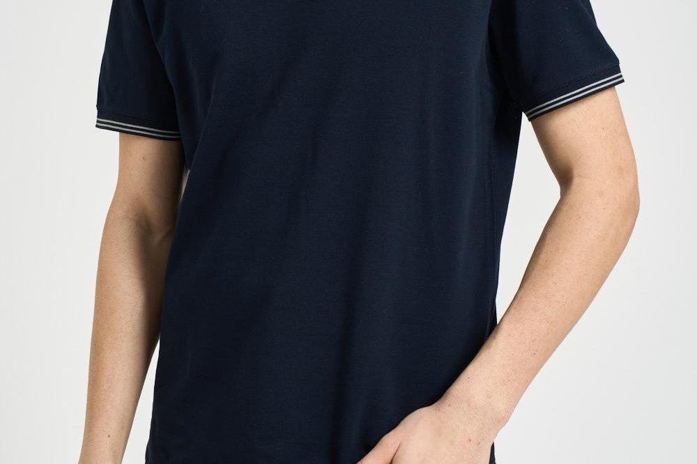 Polo uomo blu e bianca EM005842 AF12955UB118 EMPORIO ARMANI 