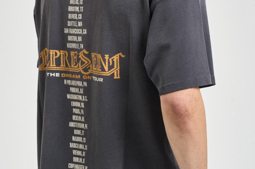 T-shirt uomo in cotone antracite 100823 46SUNFADEGREY REPRESENT 