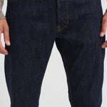 Jeans uomo gamba dritta in denim scuro COSMY 2849 TELA GENOVA 