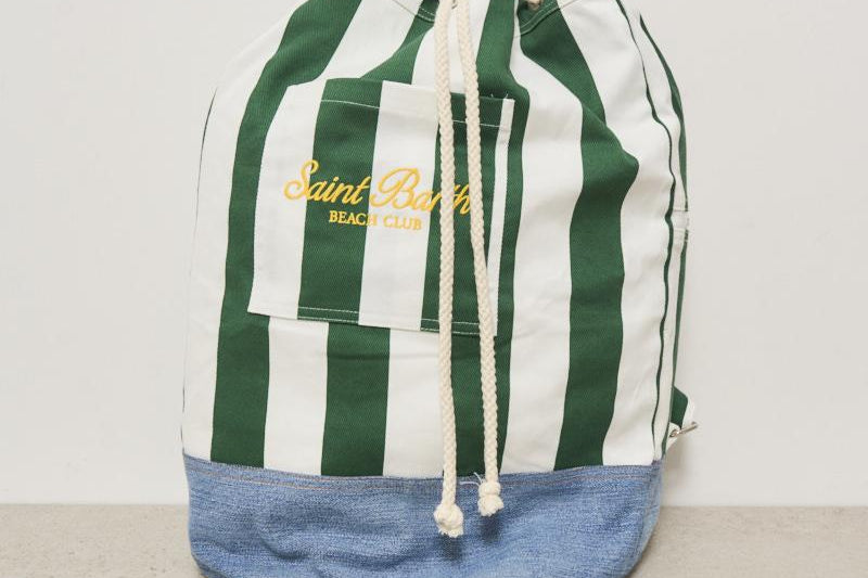 Borsa uomo a righe verde TRAVELBAG STRIPESPOPV51 MC2 SAINT BARTH 