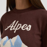 Maglia donna girocollo marrone NEWQUEEN ASKYCLUB18 MC2 SAINT BARTH 