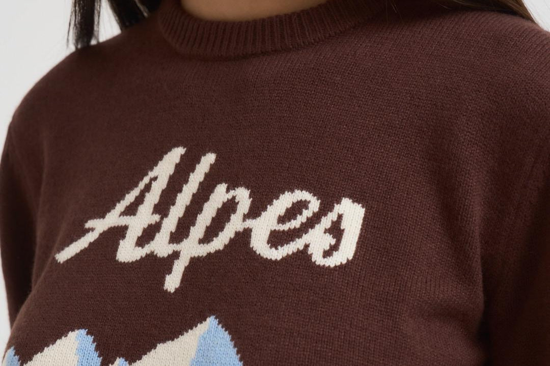 Maglia donna girocollo marrone NEWQUEEN ASKYCLUB18 MC2 SAINT BARTH 