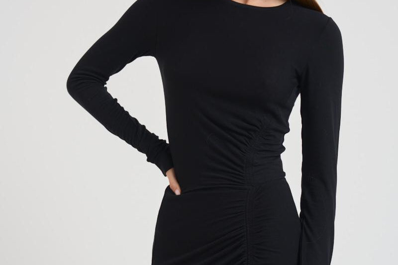 Abito donna Jelina lungo nero RO0349FB C3K01E01BK MARANT ETOILE 