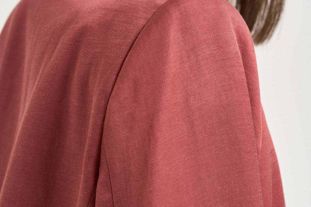 Blazer donna doppiopetto rosso mattone A01214D 01926124 PESERICO 