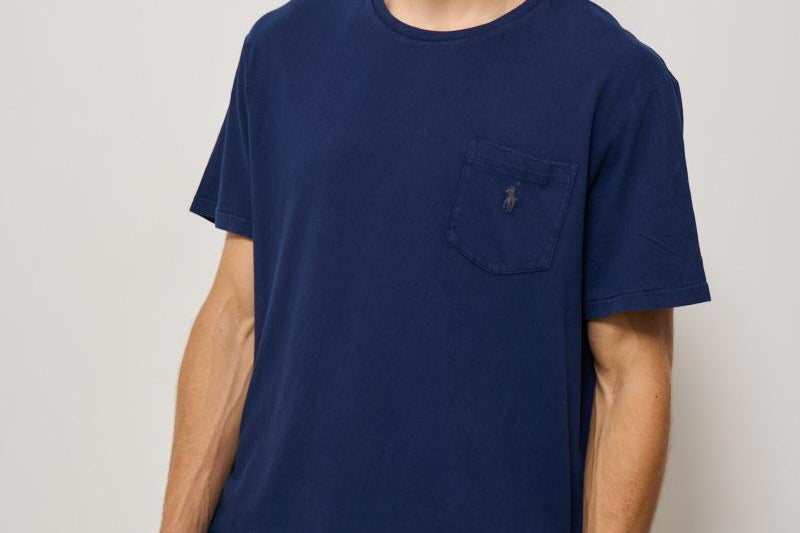 T-shirt uomo girocollo blu 710964511 001 RALPH LAUREN 