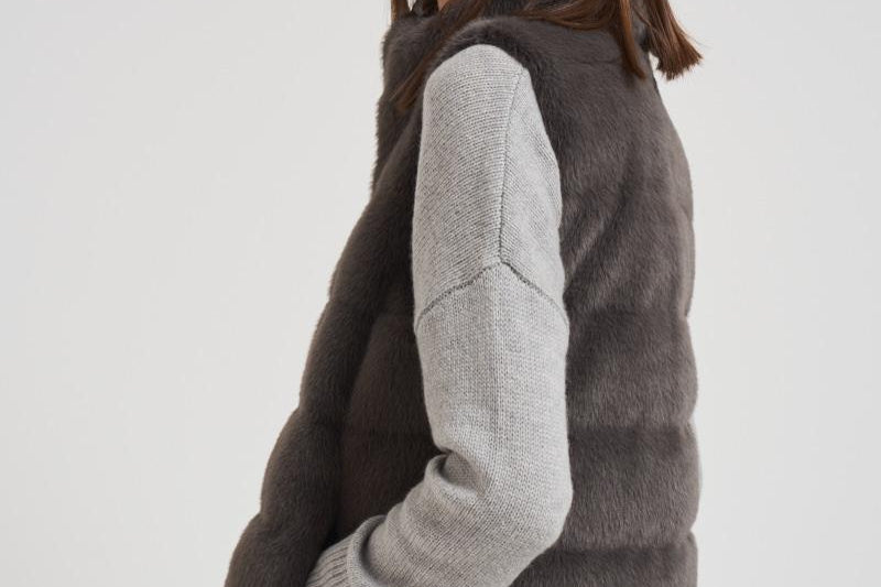 Piumino gilet eco fur donna PI002122D 9480 HERNO 
