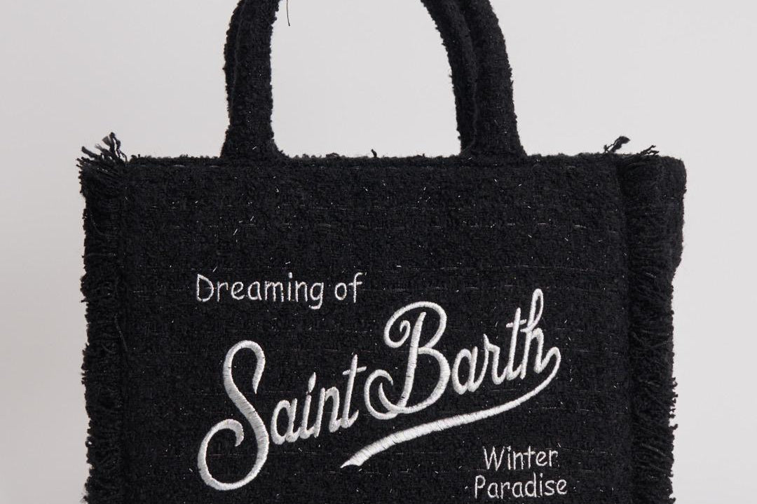 Borsa donna Colette Tweed nera COLETTETWD 00 MC2 SAINT BARTH 