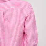 Camicia donna in lino gessata rosa 211970691 001 RALPH LAUREN 