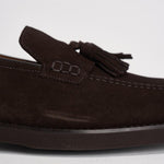 Mocassino uomo in suede marrone con nappine 3420 VISONEM23 DOUCAL'S 