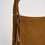 Borsa Oskan Soft Zip Franges in suede cammello BF0066FG D2C17MCOGNAC ISABEL MARANT 